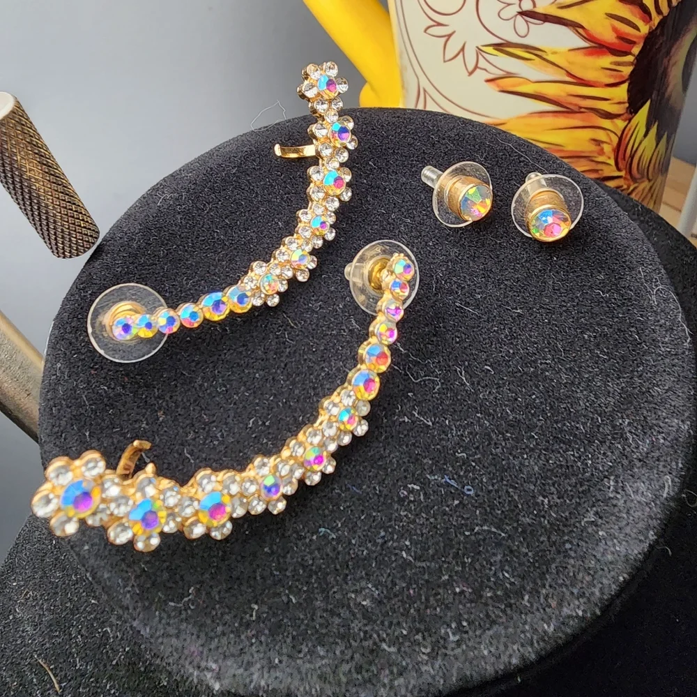 Torrid Rhinestone Earring Crawler Set - Picture 2 of 2